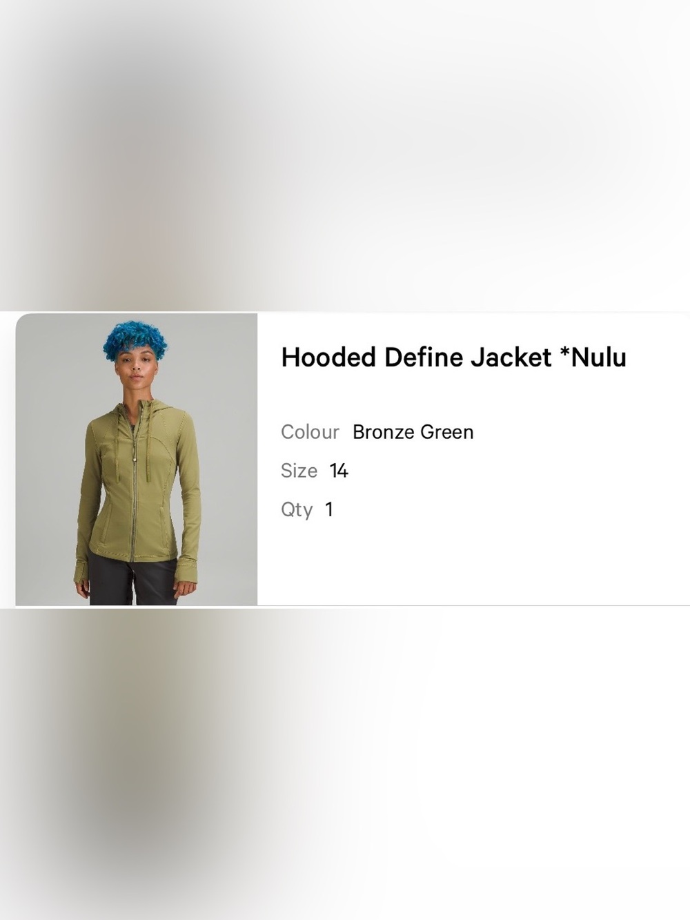 lululemon athletica Hooded Define Jacket in Bronze Green